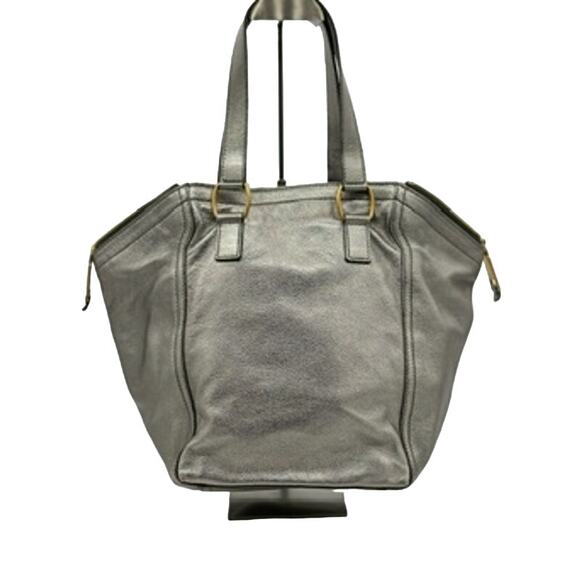 Saint Laurent  Medium Downtown Tote Metallic Silver*GREAT used condition - Picture 8 of 16